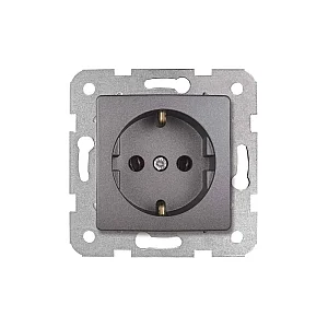 VIKO 90442008 Linnera Life Granite Grey covered earthed socket - VIKO