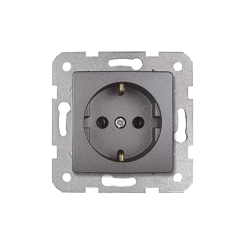 VIKO 90442008 Linnera Life Granite Grey covered earthed socket - 1