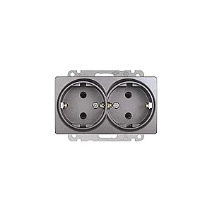 VIKO 90442056 Linnera Life Granite Grey covered earthed socket - VIKO