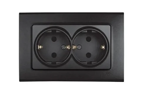 VIKO 90444056 Linnera Life Black covered earthed socket - 1