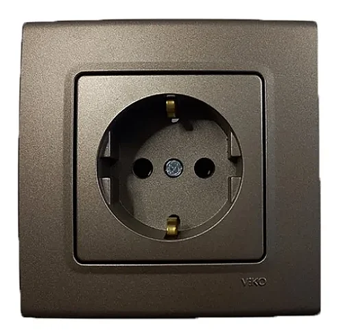 VIKO 90445008 Linnera Life Anthracite covered earthed socket - 1