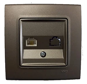 VIKO 90445013 Linnera Life Anthracite Cat3 telephone/data socket - VIKO