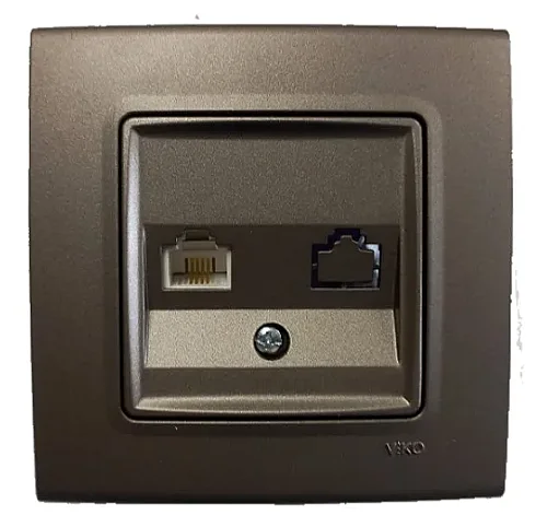 VIKO 90445013 Linnera Life Anthracite Cat3 telephone/data socket - 1