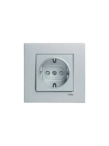 VIKO 90447042 Linnera Life Silver covered earthed socket - 1