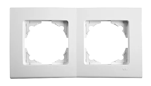 VIKO 90480002 Linnera 2-Gang White Frame - 1