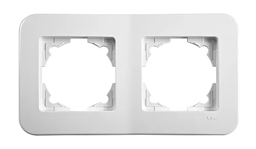 VIKO 90480052 Linnera 2-Gang White Frame - 1