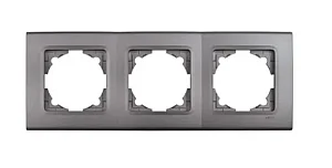 VIKO 90482003 Linnera Life 3-Gang Granite Grey Frame - VIKO