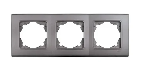 VIKO 90482003 Linnera Life 3-Gang Granite Grey Frame - 1
