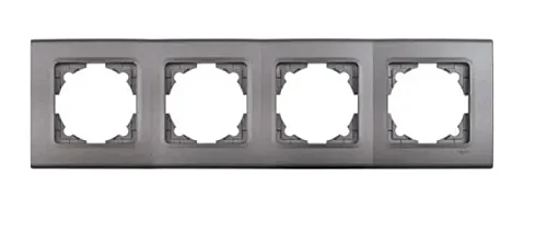 VIKO 90482004 Linnera Life 4-Gang Granite Grey Frame - 1