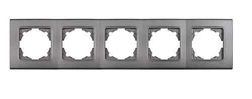 VIKO 90482005 Linnera Life 5-Gang Granite Grey Frame - 1