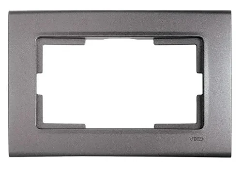 VIKO 90482007 Linnera Life 2-Gang Granite Grey Frame - 1