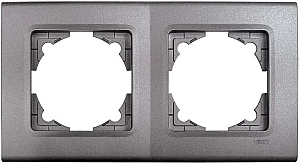 VIKO 90487002 Linnera Life 2-Gang Silver Frame - VIKO