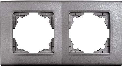VIKO 90487002 Linnera Life 2-Gang Silver Frame - 1
