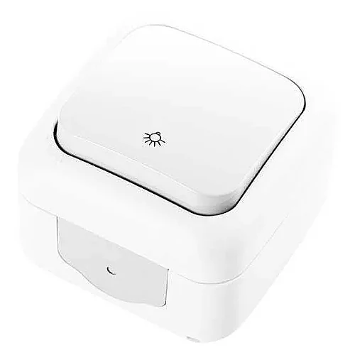 VIKO 90555403 Palmiye White illuminated switch - 1