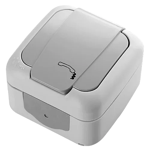VIKO 90555513 Palmiye Grey Cat3 telephone/data socket - 1