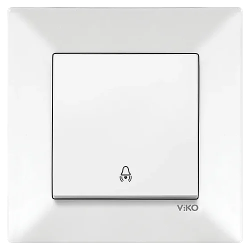 VIKO 90967006 Karre White bell push button - 1