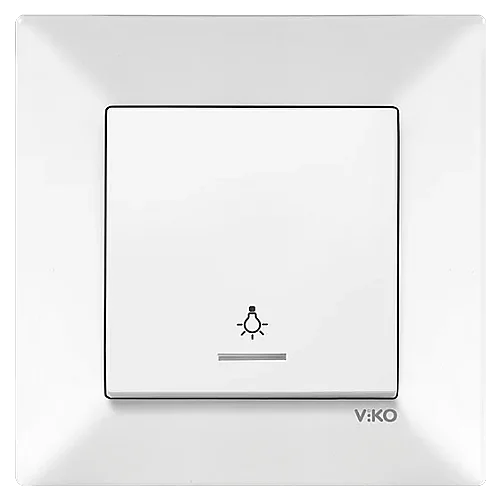 VIKO 90967014 Karre White illuminated switch - 1
