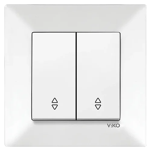 VIKO 90967017 Karre White two-gang two-way switch - 1