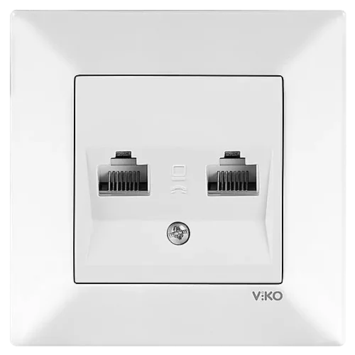 VIKO 90967034 Karre White dual data socket - 1