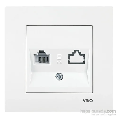 VIKO 90967213 Karre Cream Cat3 telephone/data socket - 1