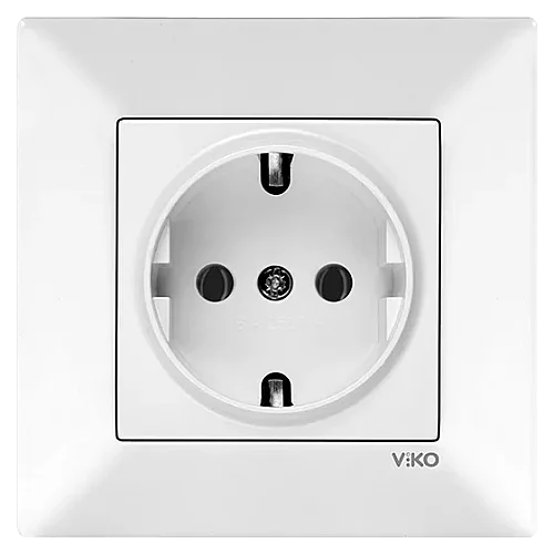 VIKO 90967242 Karre Cream earthed socket - 1