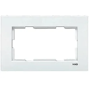 VIKO 90979007 Meridian 2-Gang White Frame - 1