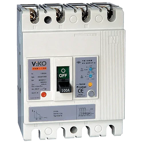 VIKO VMR2-63-SN2 63A 100mA Residual Current MCCB - 1